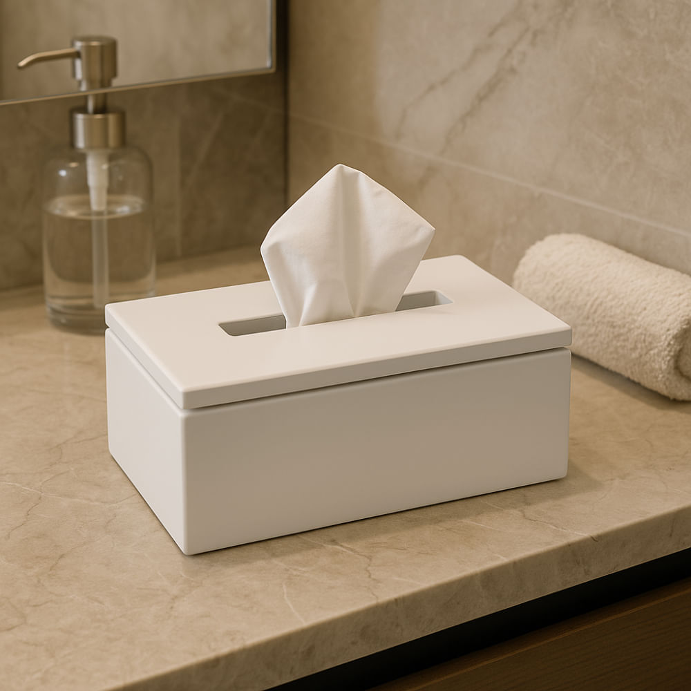 Porta Lencos Flex Branco Fosco Banho Mais